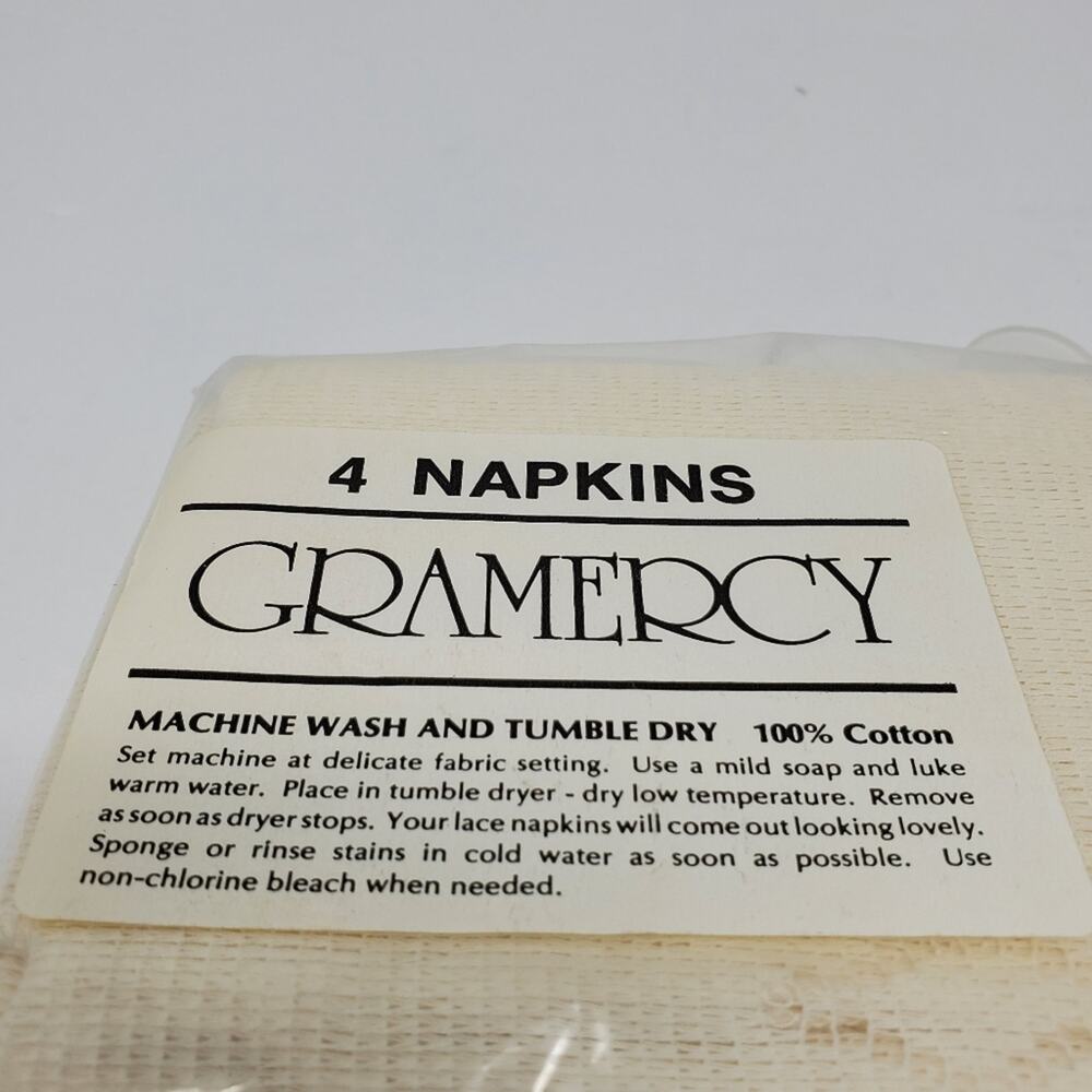 Vintage Gramercy Ivory Lace 100% Cotton set of 3 Packages